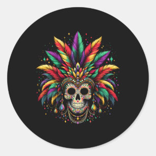 Adesivo Mardi Gras Skull Bruxa Doutor New Orleans Men Wome
