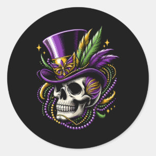 Adesivo Mardi Gras Skull Bruxa Doutor New Orleans Men Wome