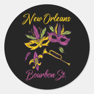Adesivo Mardi Gras Souvenir Bourbon Str. Francês