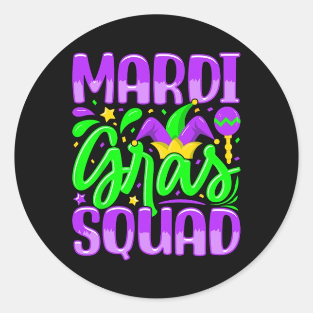 Adesivo Mardi Gras Squad 1 (Frente)