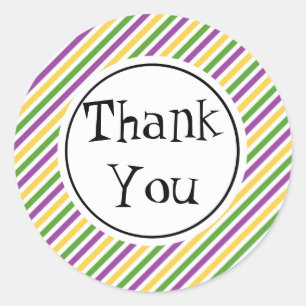 Adesivo Mardi Gras Stripe Birthday