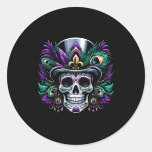 Adesivo Mardi Gras Sugar Skull Fesume Top Dia De