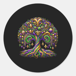 Adesivo Mardi Gras Tree Miçanga Fat Terça-feira Nova Orlea