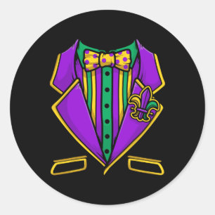 Adesivo Mardi Gras Tuxedo Suit Para O Figurino De Nova Orl