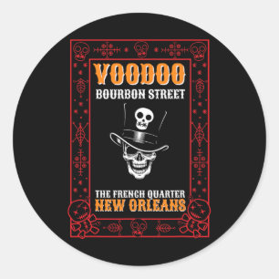 Adesivo Mardi Gras Voodoo Lover Black Magnival Fan V