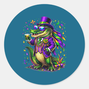 Adesivo Mardigator Mardi Gras Jacaré Engraçado