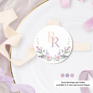 Adesivo Maré Floral Monograma de Pastel Joyful