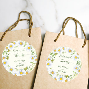 Adesivo Margarida selvagem flores da primavera obrigado de