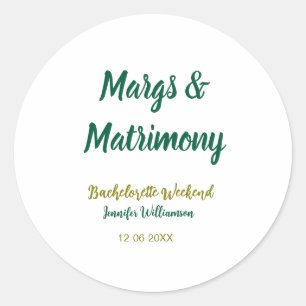 Adesivo Margs e matrimônio adicionar nome data despedida d