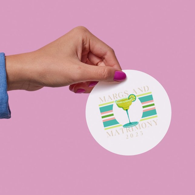 Adesivo Margs e Matrimony - 2025 Bachelorette (This vibrant and playful design is perfect for bachelorette parties and beach bashes. )