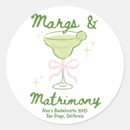Adesivo Margs & Matrimony Bachelorette Personalizado