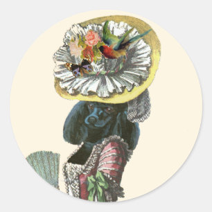 Adesivo Maria Antionette Black Poodle do Século 18