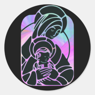 Adesivo maria e bébé-jesus adeskers