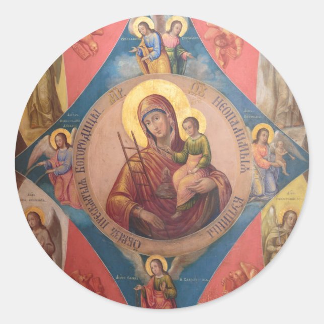 Adesivo Maria, Jesus e Anjos (Frente)