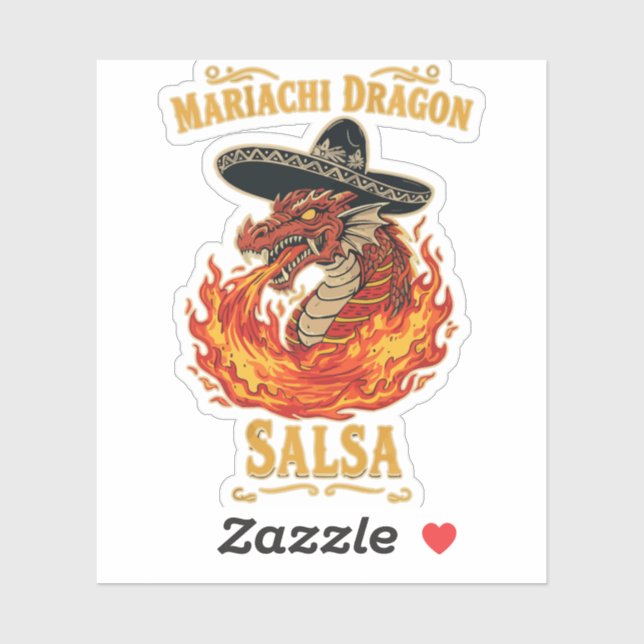 Adesivo Mariachi Dragon Salsa (Folha)