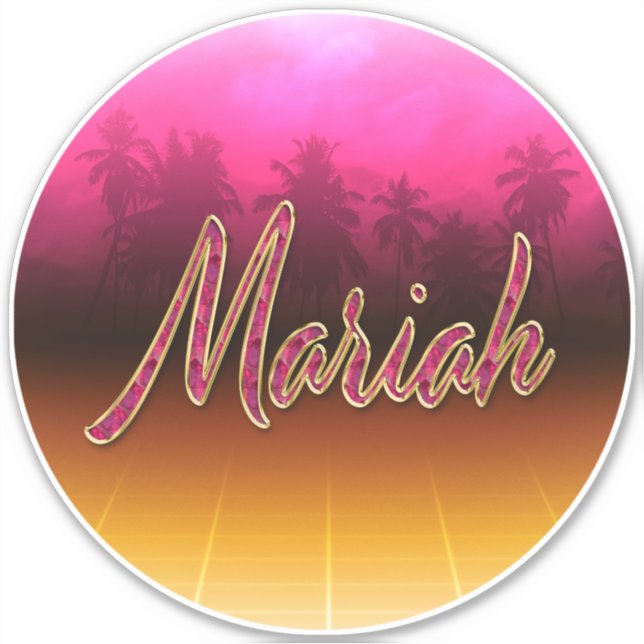 Adesivo Mariah Vorname Name golden pink Aufkleber Sticker (Frente)