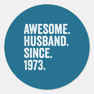 Adesivo Marido Desde 1973 52º Casamento