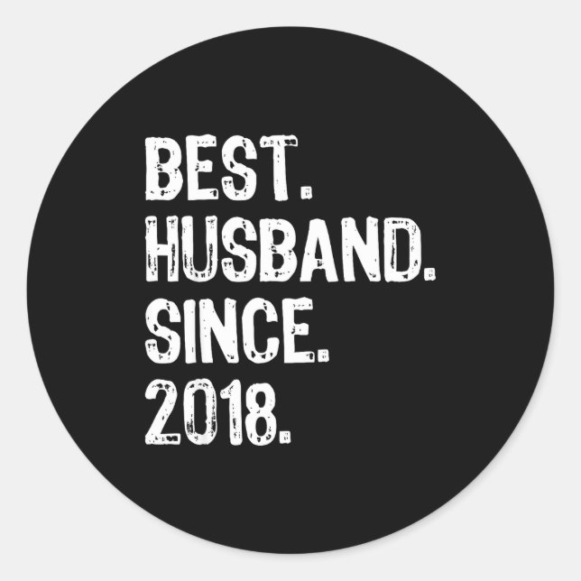 Adesivo Marido Desde 2018 1º Casamento (Frente)