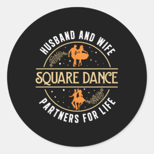 Adesivo Marido E Esposa Cute Square Dancing Parceiro A Squ