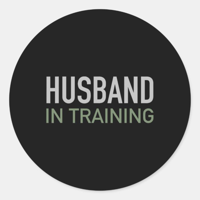 Adesivo Marido em Treinamento Presente Engraçado para Noiv (Frente)