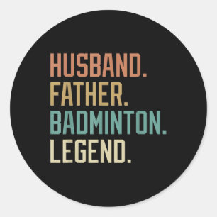 Adesivo Marido Padre Badminton Dia de os pais de Legenda B