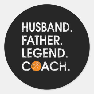 Adesivo Marido Padre Legend treinador de basquetebol Gift