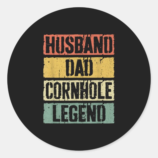 Adesivo Marido Pai Cornhole Legenda (Frente)