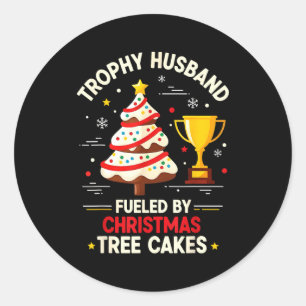Adesivo Marido Retro Troféu Alimentado Por Bolo De Árvore