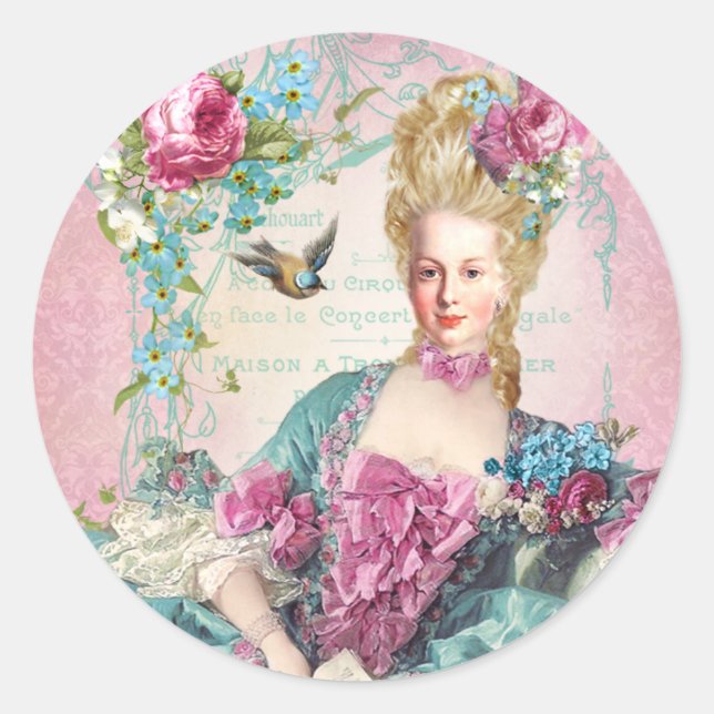 Adesivo Marie Antoinette,French,Paris,portrait,stickers (Frente)