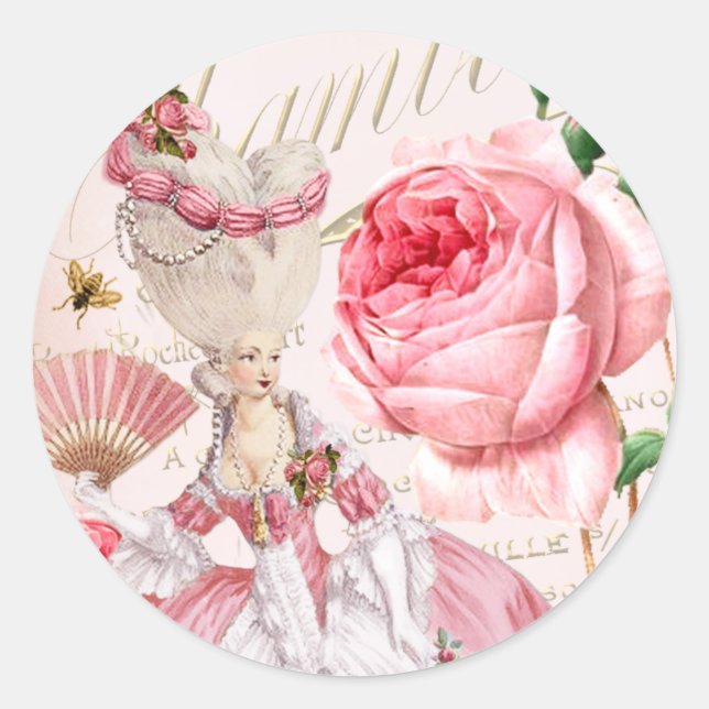 Adesivo Marie Antoinette,Paris,shabby,rose,stickers (Frente)