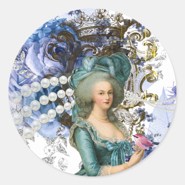 Adesivo Marie Antoinette, Última Rainha da França, Selos (Frente)