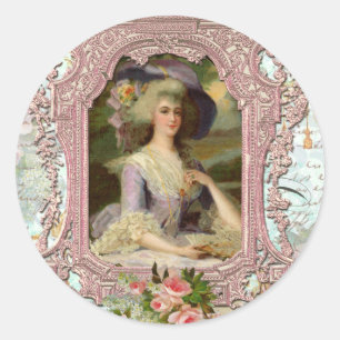 Adesivo Marie Antonieta em Quadro Rosa