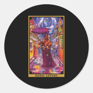 Adesivo Marie Laveau Justice Tarot Card Voodoo Witold New