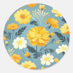 Adesivo Marigold Floral Pattern
