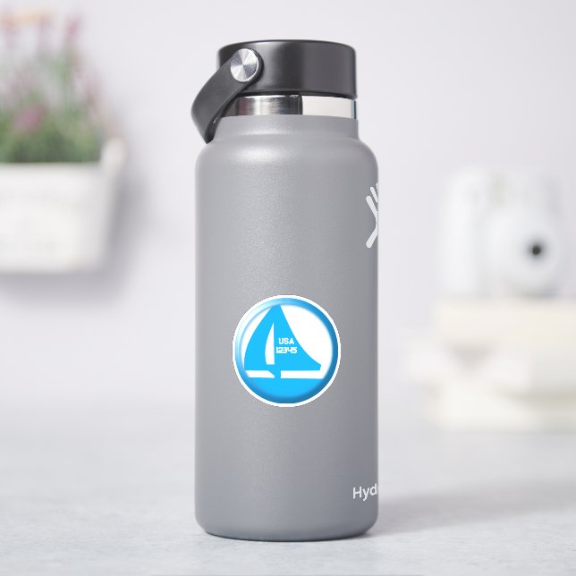 Adesivo Marina Symbol - Barco à vela (HidroFlask)