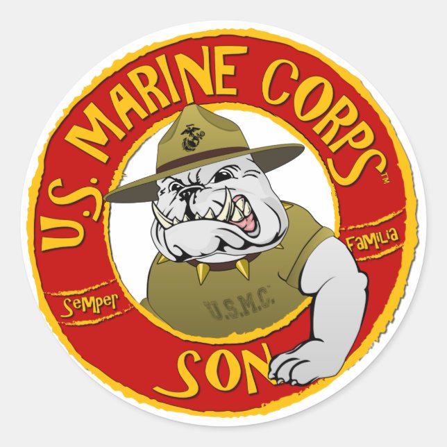Adesivo Marine Corps Son dos EUA (Frente)