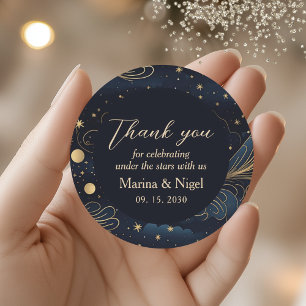 Adesivo Marinha Celestial Bodas de Ouro Obrigado