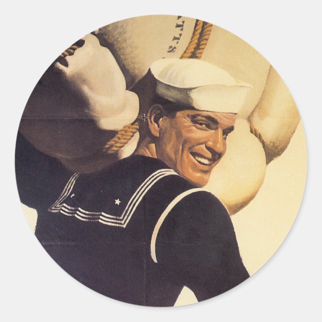 Adesivo Marinheiro da Segunda Guerra Mundial (Frente)