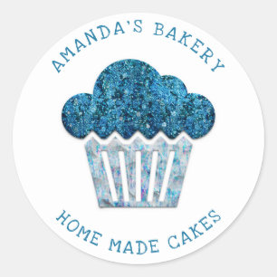 Adesivo Marinho Azul 3D para Cupcakes Doce