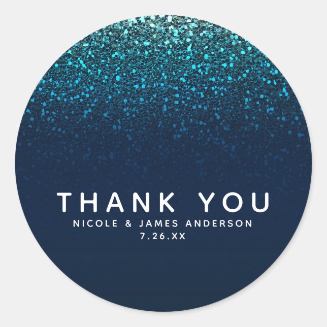 Adesivo Marinho Azul Aqua Glitter Sparkle Doce 16 (Frente)