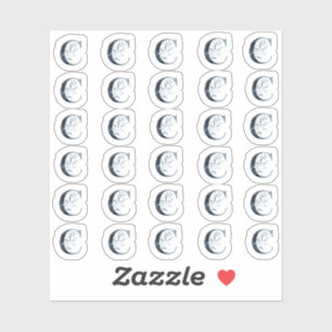 Adesivo Marinho Azul - Cor d'água - Miniadesivos "C"