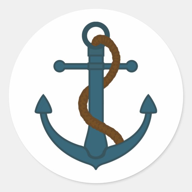Adesivo Marinho Azul, Corda Náutica e Chá de fraldas Ancor (Frente)