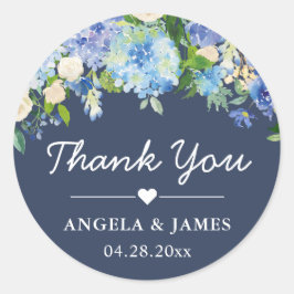 Adesivo Marinho Azul Hydrangeas Floral Casamento Favor Sea