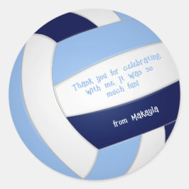 Adesivo marinho azul lt aniversário de criança de voleibol