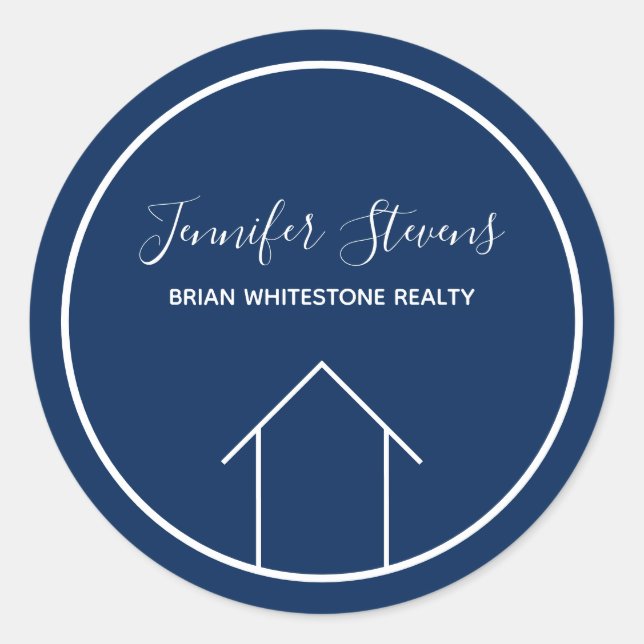 Adesivo Marinho Azul Marketing Personalizado Da Empresa Im (Frente)