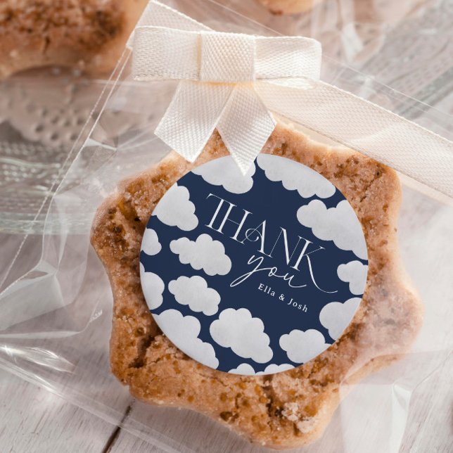 Adesivo Marinho Azul Obrigado Cloud Nove Mínimo (Criador carregado)