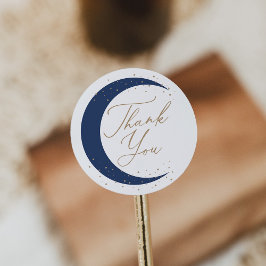 Adesivo Marinho azul sobre o Chá de fraldas da Lua