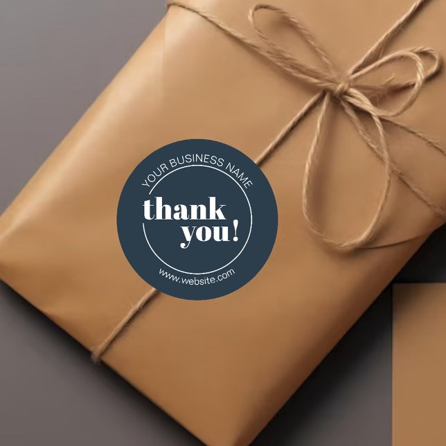 Adesivo Marinho Blue Bold Business Obrigado (Criador carregado)