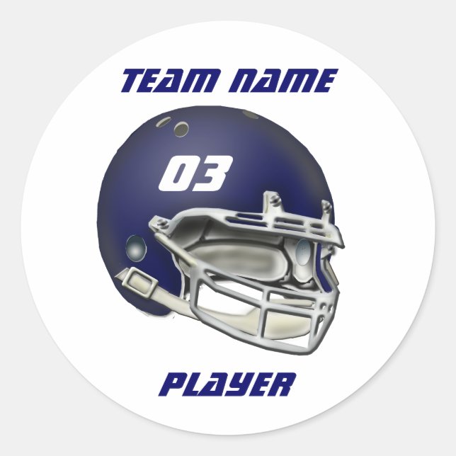 Adesivo Marinho Blue Football Helmet Sticker (Frente)