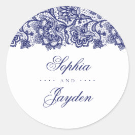Adesivo Marinho Blue Lace Elegant Weding